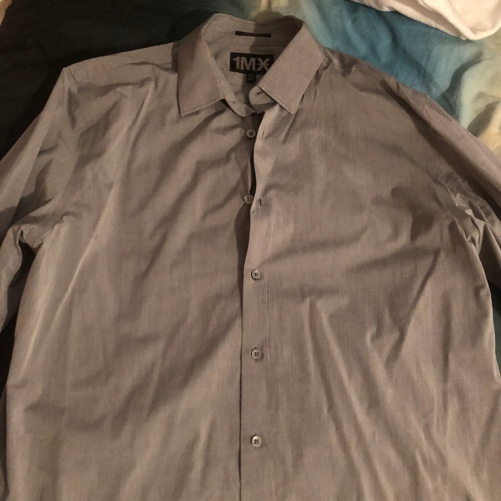 EXPRESS modern fit Grey dress shirt